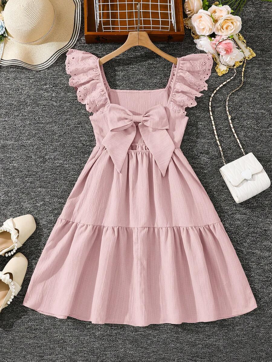 EMERY ROSE KIDS RÓŻOWA SUKIENKA FALBANY S06__128-134