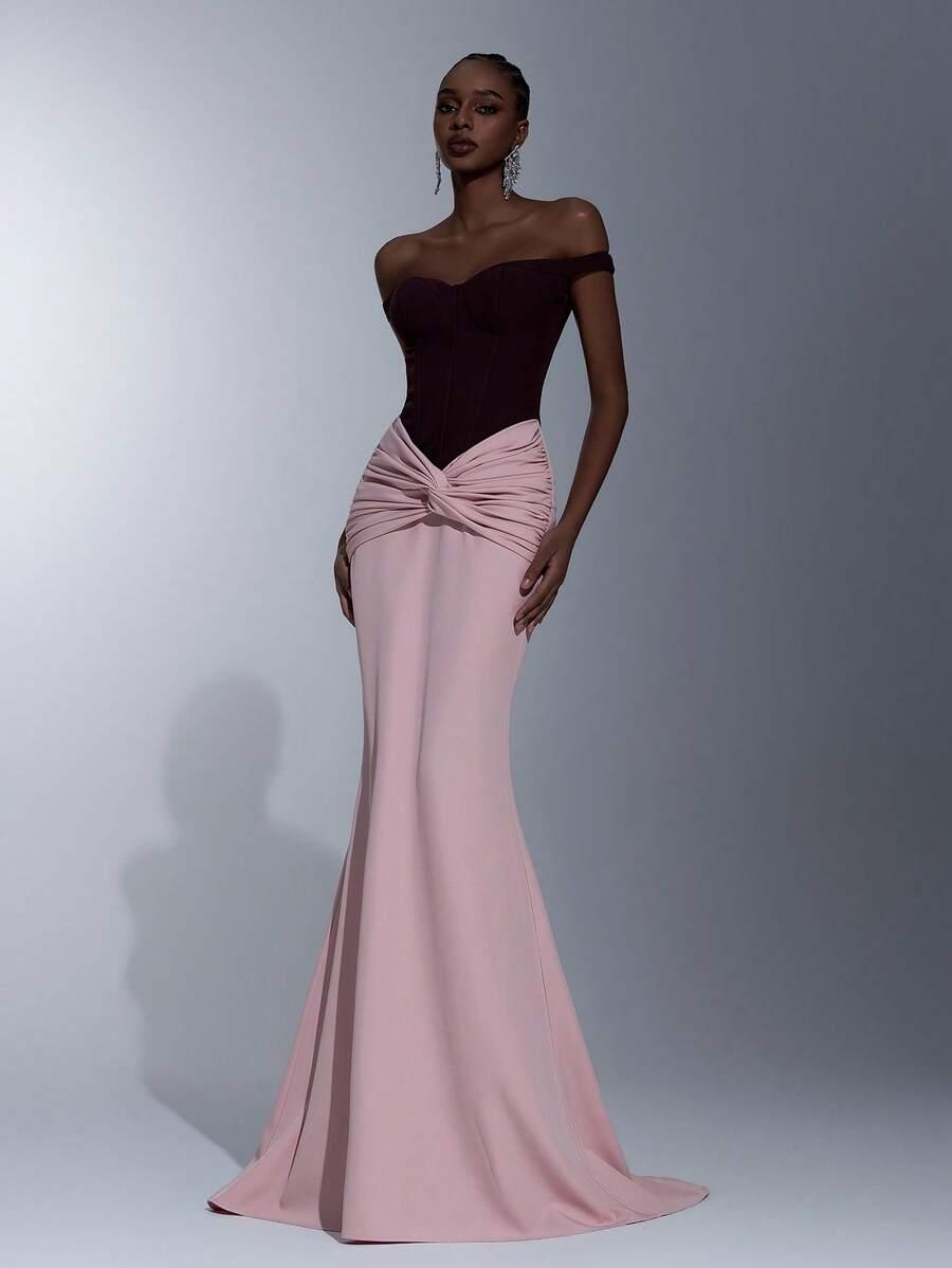 SHEIN MAXI SUKIENKA ODKRYTE RAMIONA S06__S