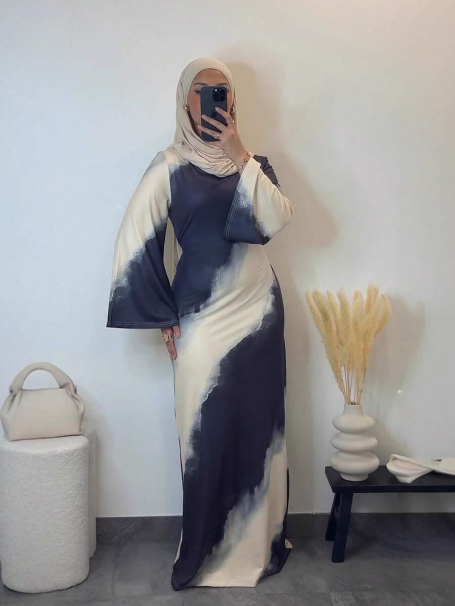 SHEIN SUKIENKA MAXI DŁUGI RĘKAW S06__XXL