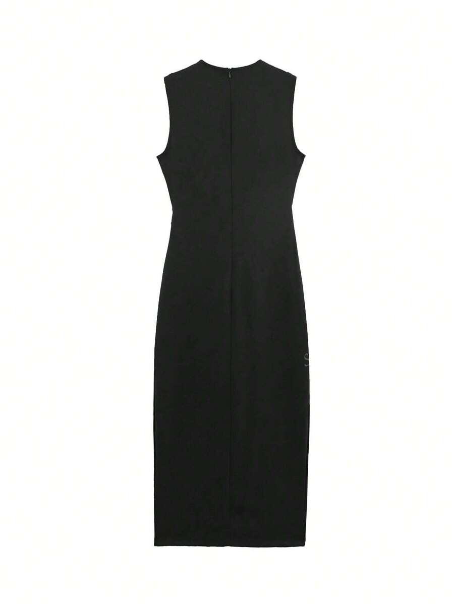 SHEIN CZARNA SUKIENKA BEZ RĘKAWÓW S06__XS