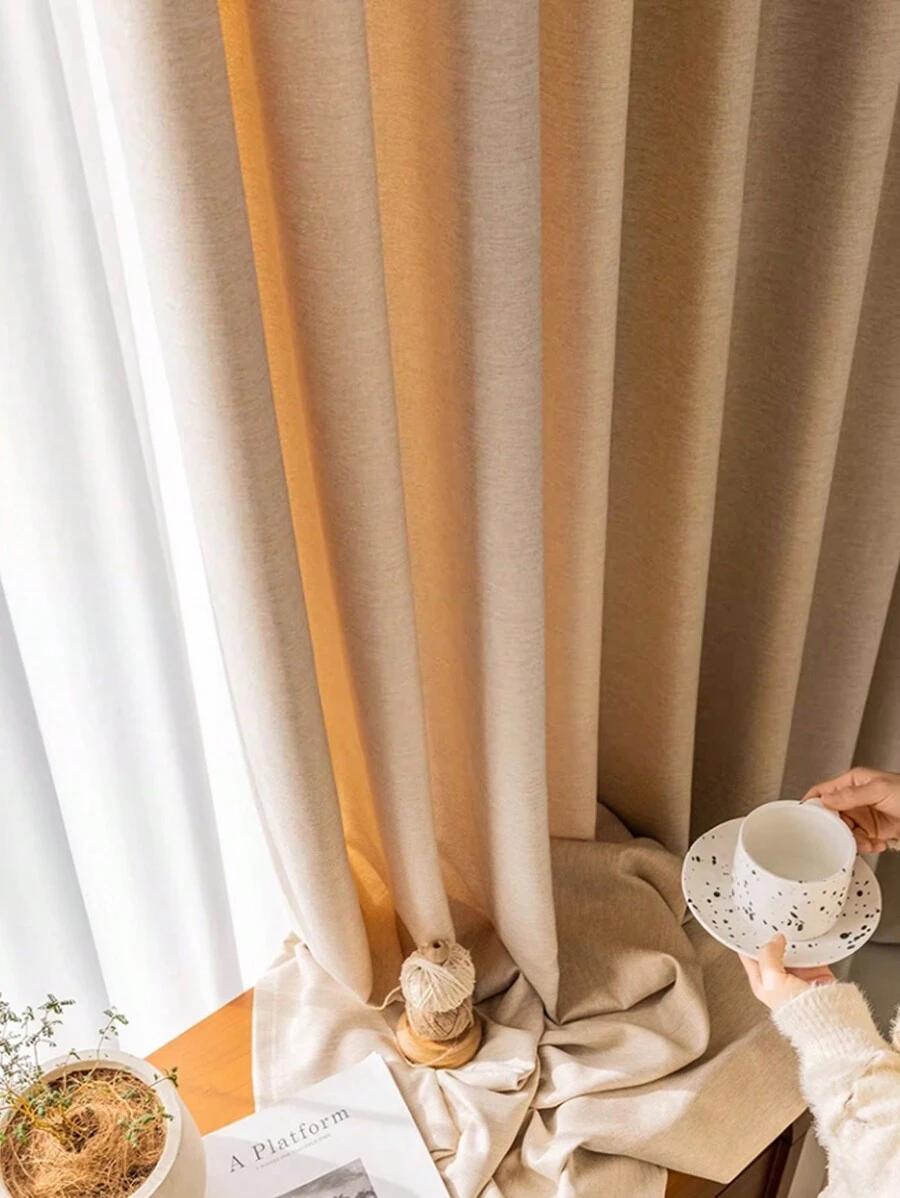 SHEIN BEŻOWA ZASŁONA 1SZT S07__132X213
