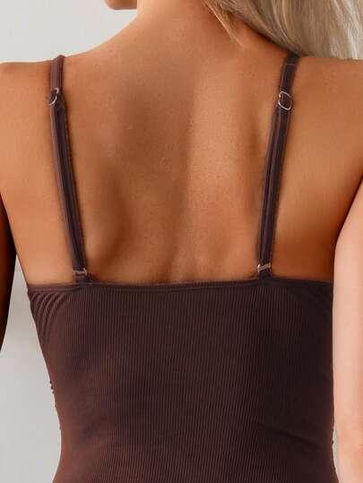 SHEIN BRĄZOWY STRÓJ KĄPIELOWY S09__XL