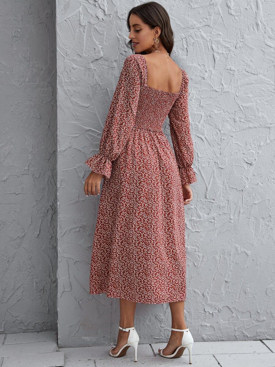 SHEIN SUKIENKA WZÓR KWIATY S06__XS