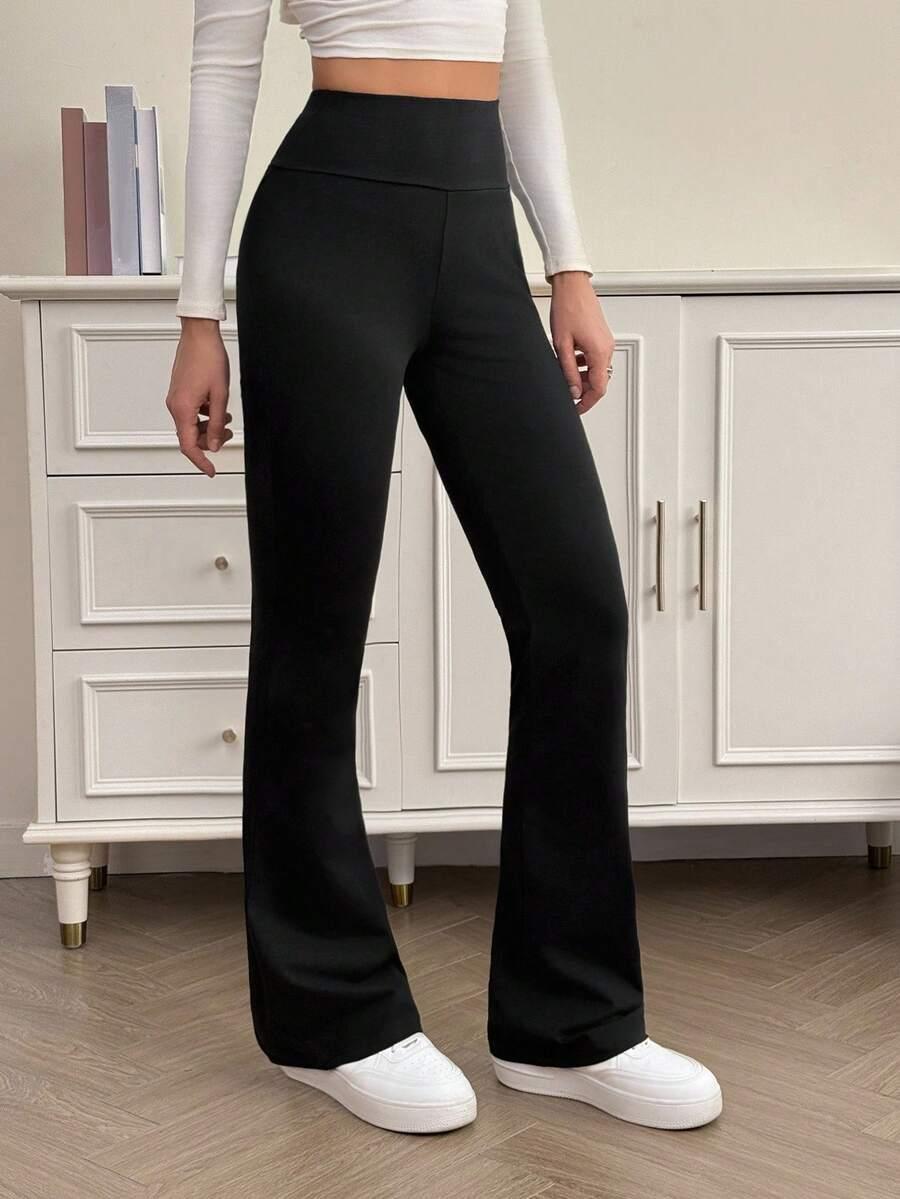 SHEIN CZARNE LEGGINSY WYSOKI STAN S06__L