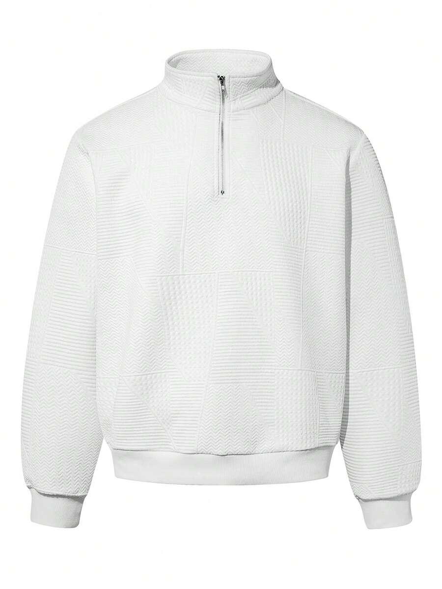 SHEIN BIAŁA BLUZA TEKTURA STÓJKA S06__XL