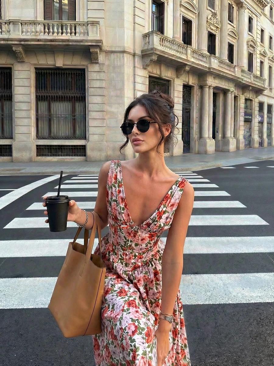 SHEIN SUKIENKA WZÓR KWIATY S06__S