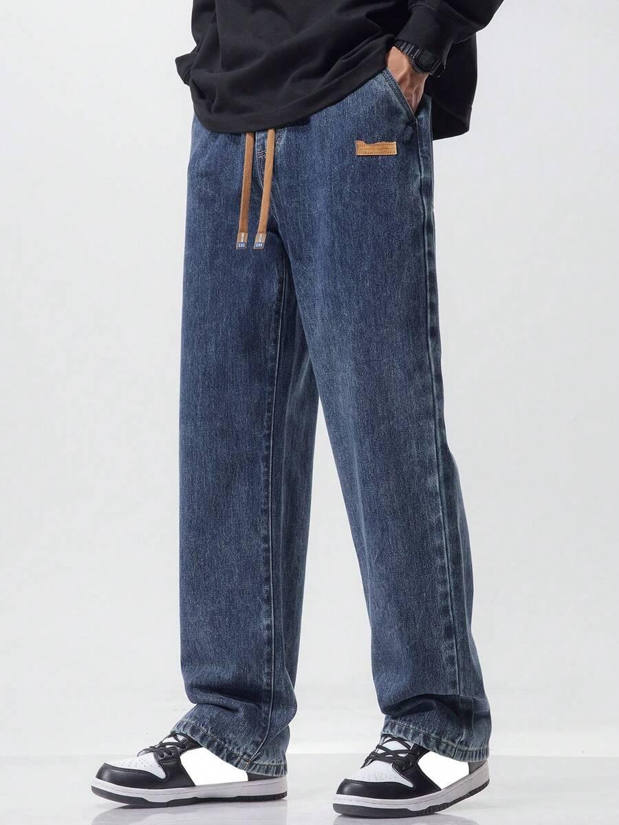 SHEIN GRANATOWE SPODNIE JEANS S06__3XL
