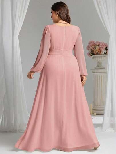 SHEIN RÓŻOWA MAXI SUKIENKA S06__48
