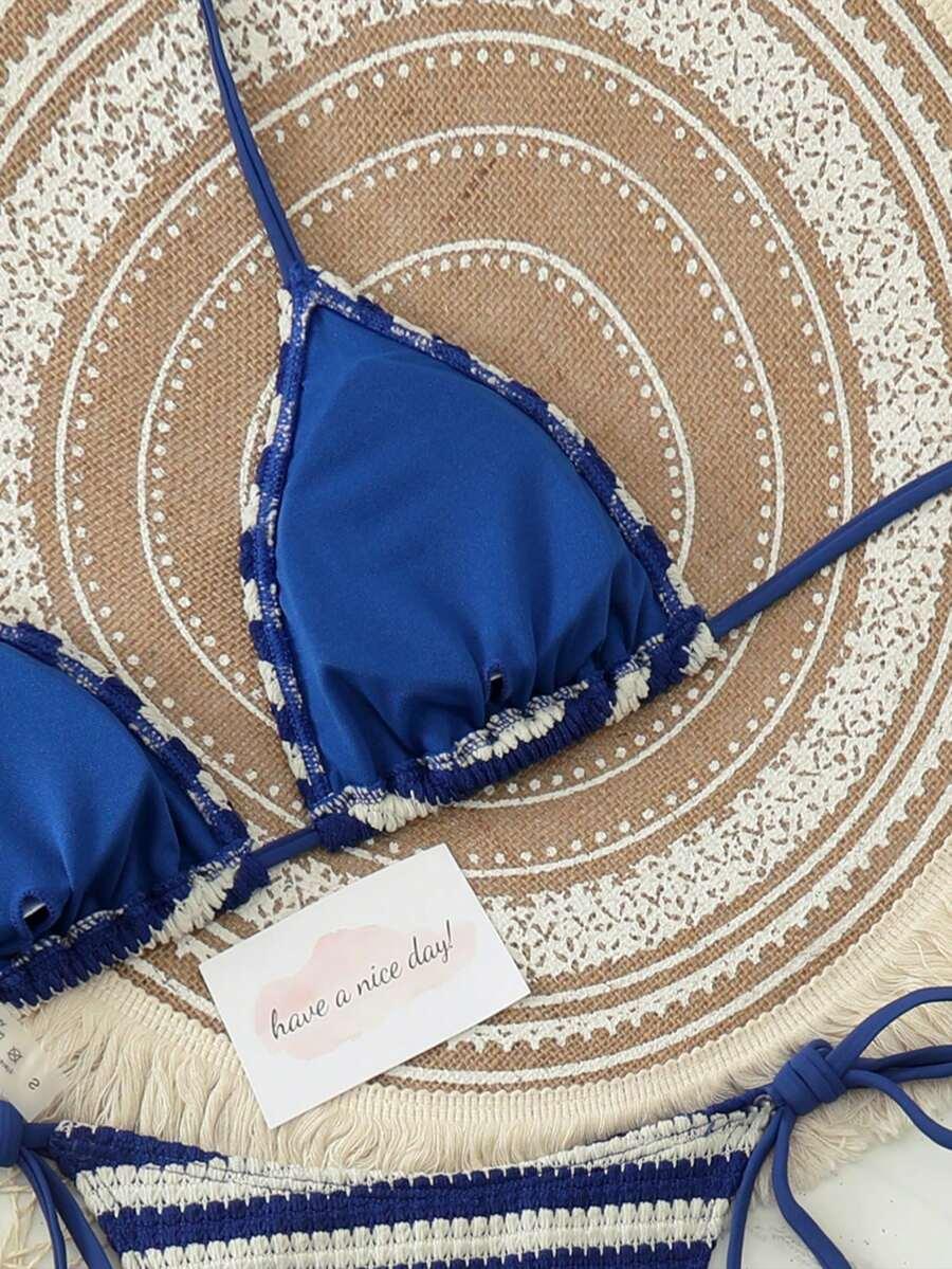 SHEIN TRZYCZĘŚCIOWY STRÓJ KĄPIELOWY KOMPLET S09__L