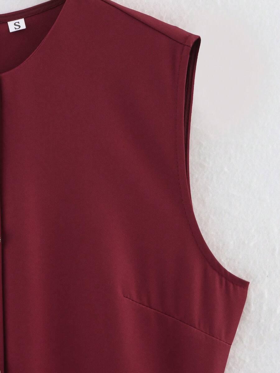 SHEIN BORDOWA SUKIENKA BEZ RĘKAWÓW S06__M