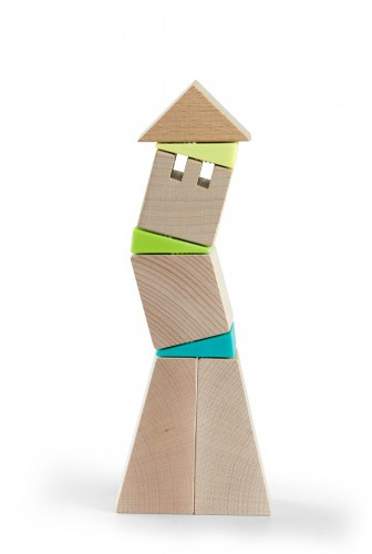 Drewniane klocki 3D Krzywe wieże