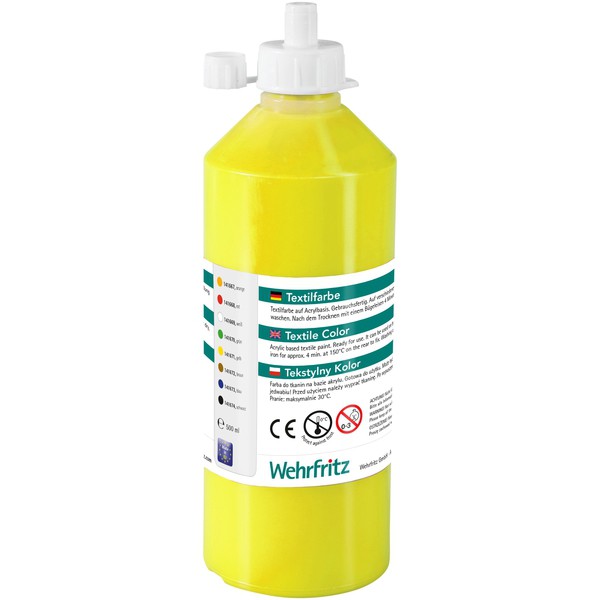 Farby do tekstyliów Wehrfritz - żółty 500 ml