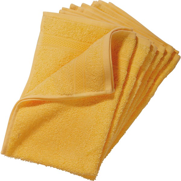 Ręczniki frotte dla dzieci, 6 sztuk - żółte
