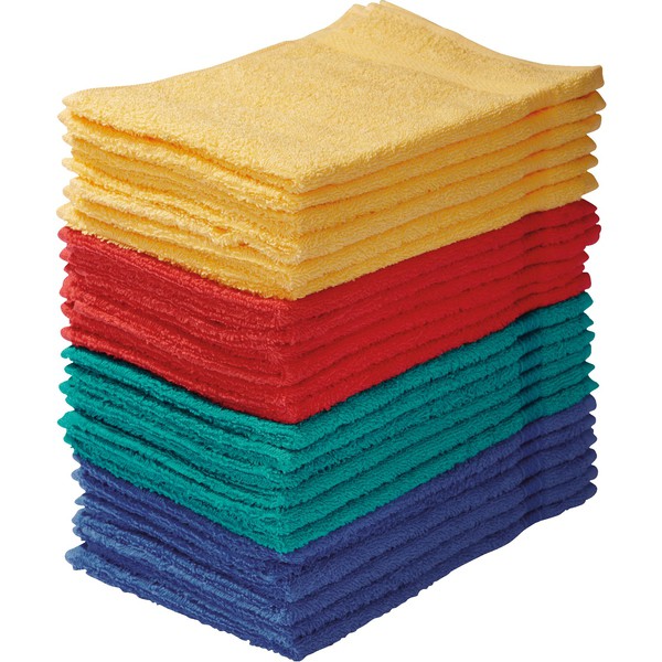 Ręczniki frotte dla dzieci, 6 sztuk - czerwone