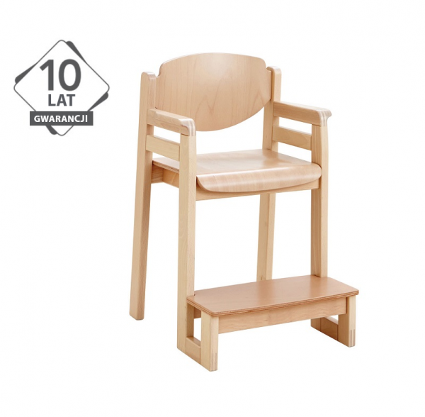 Wysokie krzesełko XL z podnóżkiem - wys. siedzenia 26 cm