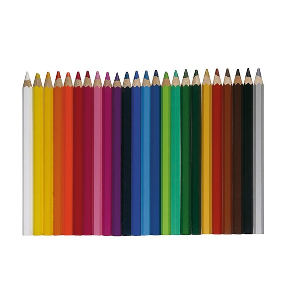 Zestaw kredek Wehrfritz, 24 różne kolory, grube sześciokątne
