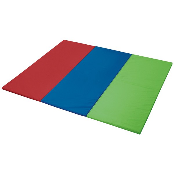 Składane materace, 3-częściowe, kolorowy (czerwien, niebieski, zielony)