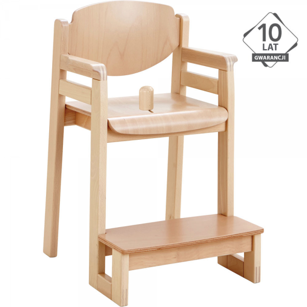 Wysokie krzesełko do żłobka / przedszkola z blokadą przed ześlizgnięciem - wys. 26 cm