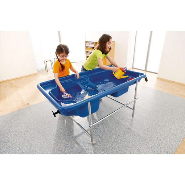 Stół do zabawy w piasku i wodzie, 130 x 80x 23 cm, niebieski