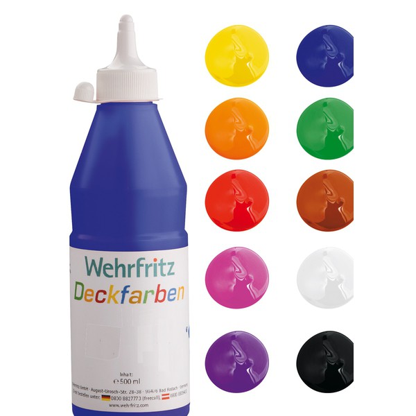 Kryjące farby Wehrfritz, 10 x 500 ml