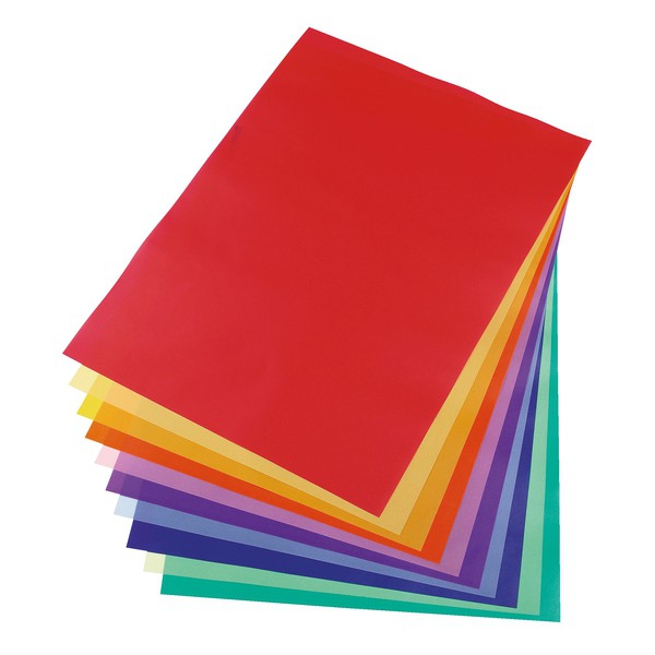 Przezroczysty papier, super mocny, 10 kolorów