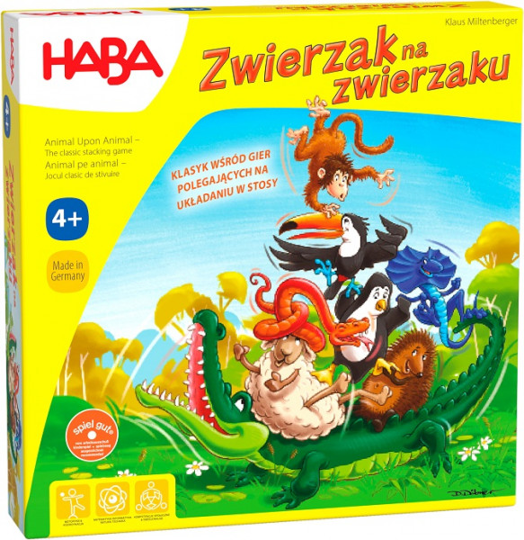 Gra w układanie HABA Zwierzak na zwierzaku - edycja polska 