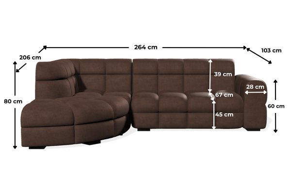 Kanapa Quatro II wymiary