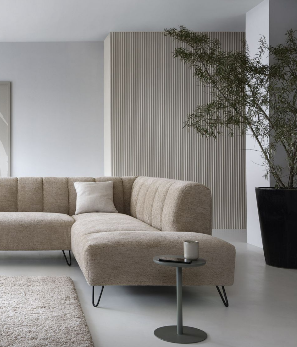 Narożnik Bloq w lkimatycznym salonie