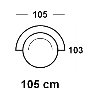 Fotel La Lord 105 cm