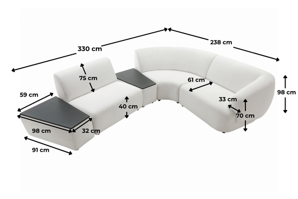 Kanapa Natascha wymiary