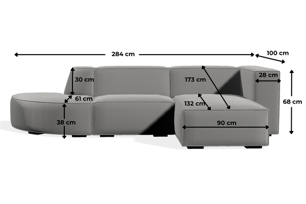 Kanapa Tampa wymiary