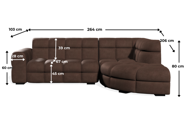 Kanapa Quatro II wymiary