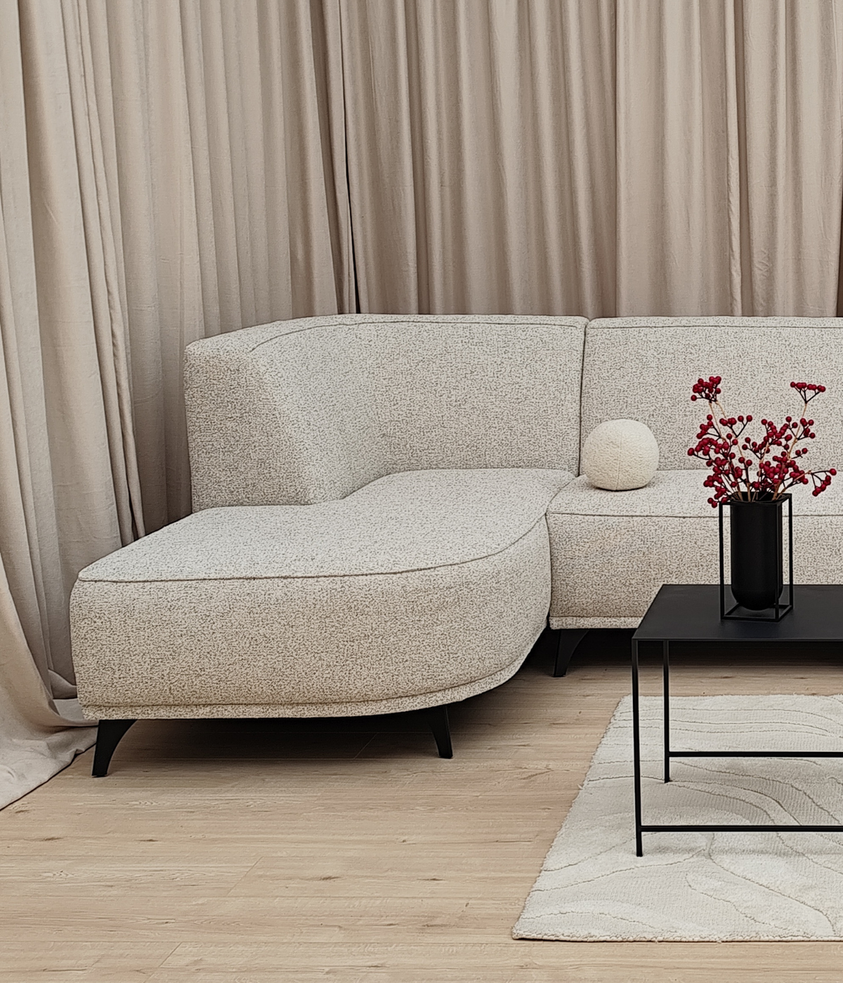 Narożnik modułowy Naomi z legowiskiem dla psa