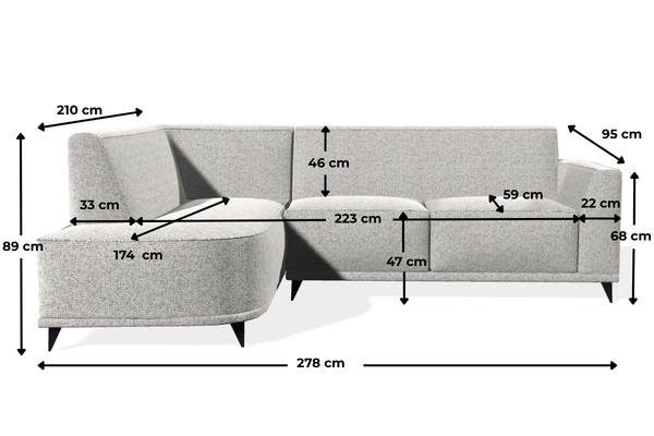 Kanapa Naomi wymiary