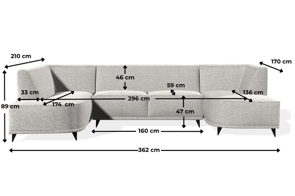 Kanapa Naomi wymiary