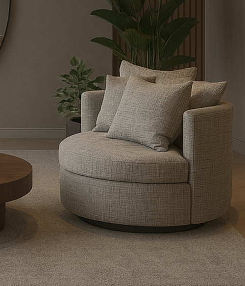 Fotele na nogach i podstawie obrotowej La Lord