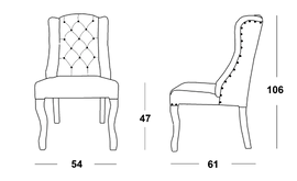 Krzesło Anne wymiary