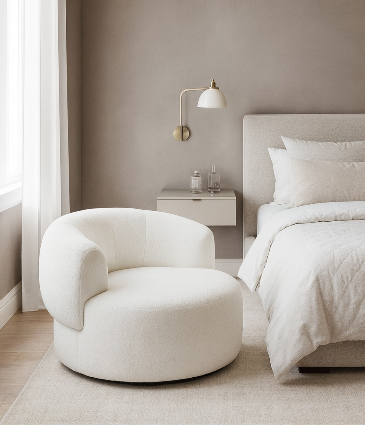 Fotel Natalie obrotowy do sypialni