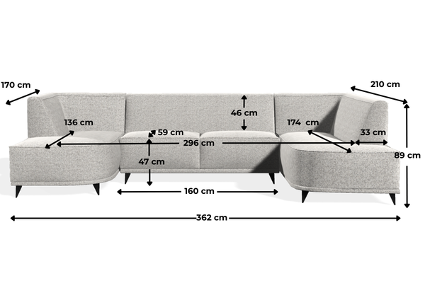 Kanapa Naomi wymiary