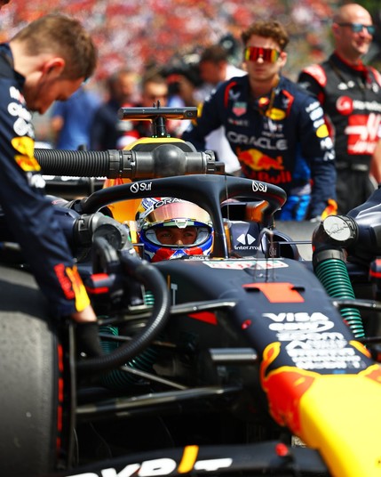Max in the RB20 ahead of the 2024 Imola GP.