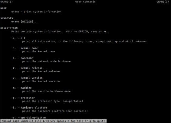 linux coreutils uname