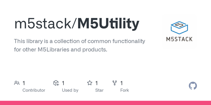 This library is a collection of common functionality for other M5Libraries and products. - m5stack/M5Utility
