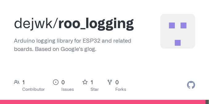 Arduino logging library for ESP32 and related boards. Based on Google's glog. - dejwk/roo_logging