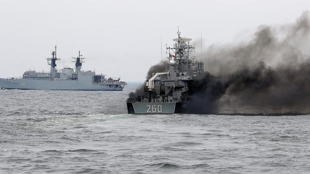 A Romanian navy vessel on the Black Sea. | Robert Ghement/EFE via EPA