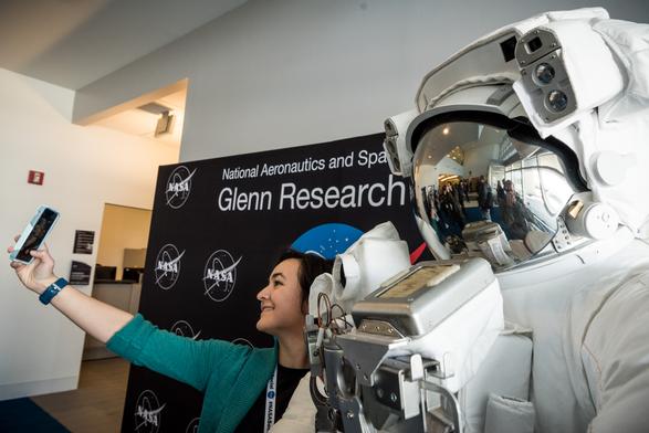 Our followers really enjoyed the opportunity to get a photo with our astronaut suit display Our followers really enjoyed the opportunity to get a photo with our astronaut suit display