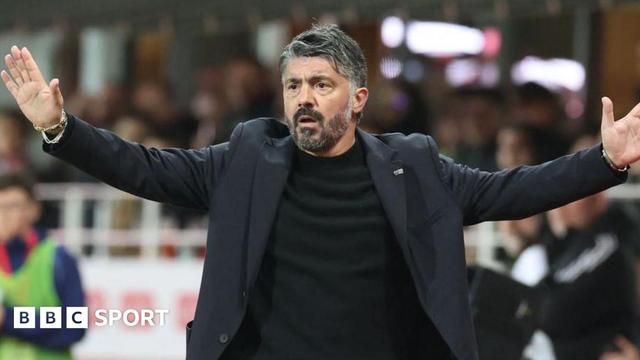 Gennaro Gattuso gestures on the sidelines during a match
