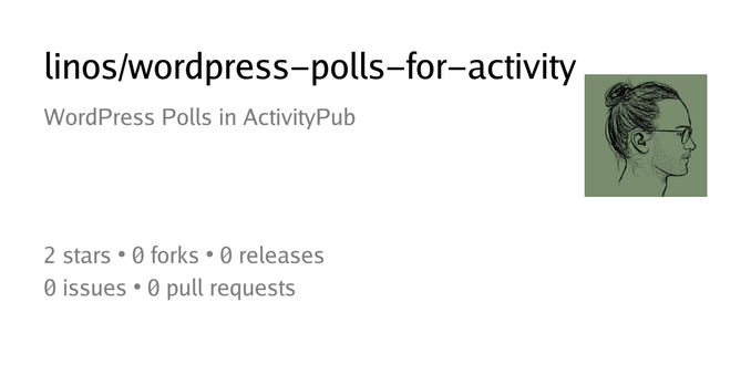 Summary card of repository linos/wordpress-polls-for-activitypub
