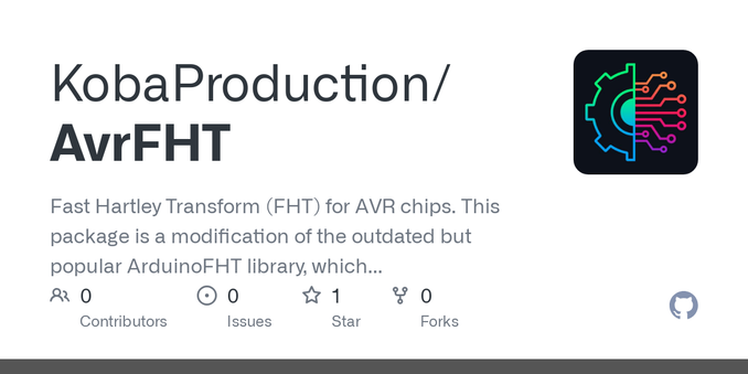 Fast Hartley Transform (FHT) for AVR chips. This package is a modification of the outdated but popular ArduinoFHT library, which has been modified for ease of use and some memory optimizations. - K...