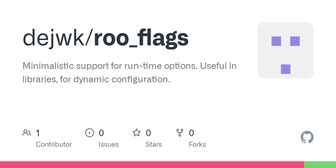 Minimalistic support for run-time options. Useful in libraries, for dynamic configuration. - dejwk/roo_flags