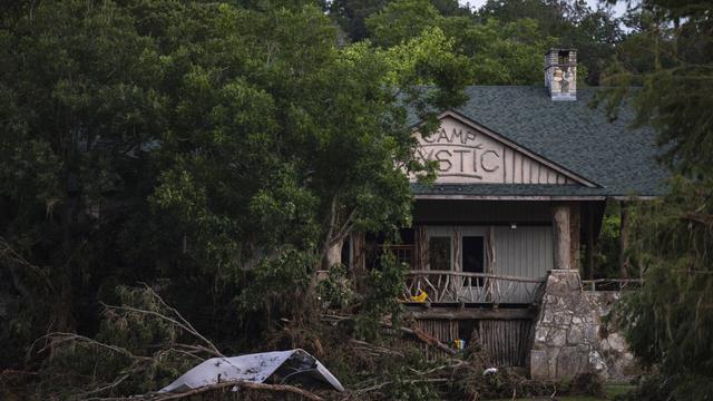 Debris covers the area of Camp Mystic in Hunt, Texas, Monday, July 7, 2025, after a flash flood swept through the area. (AP Photo/Eli Hartman, File)